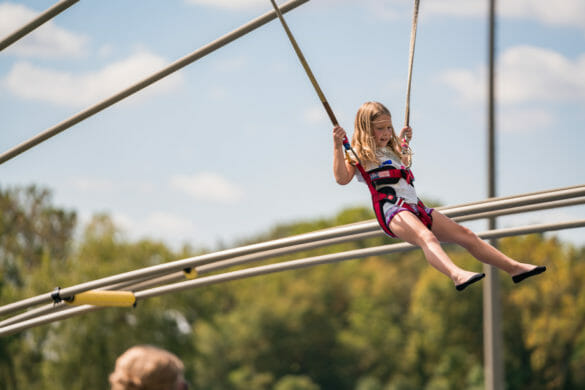 girl on zipline