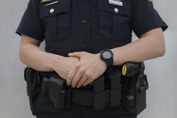 Front of an officer's uniform