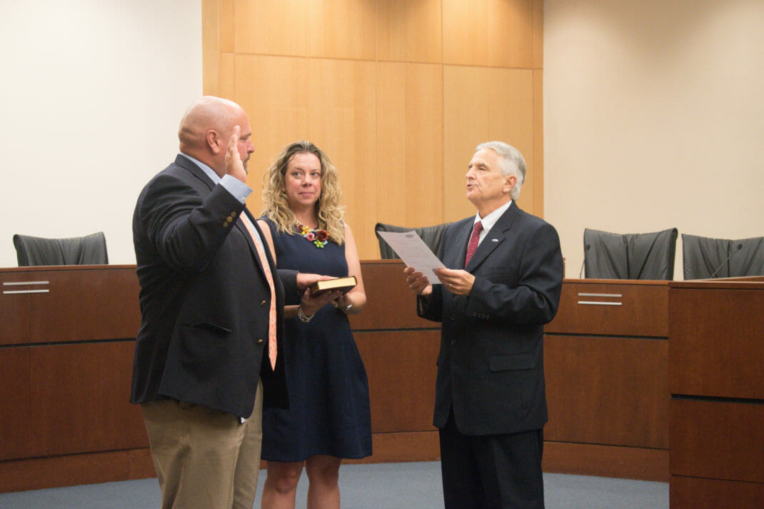 New Rec and Parks director being sworn in