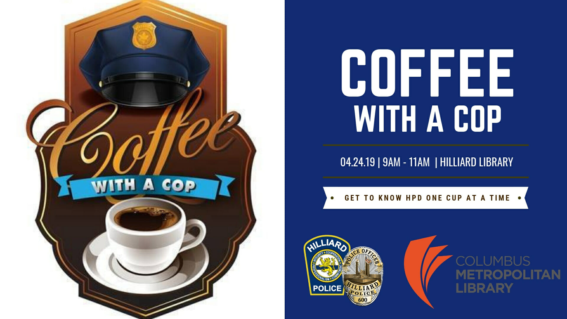 Coffee With A Cop 2 City Of Hilliard