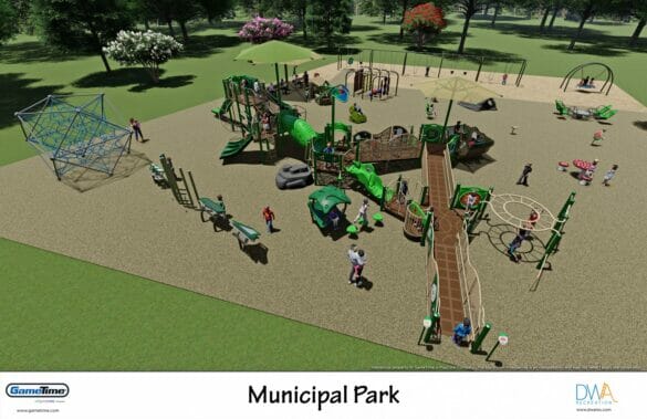 Rendering of the new Municipal Park