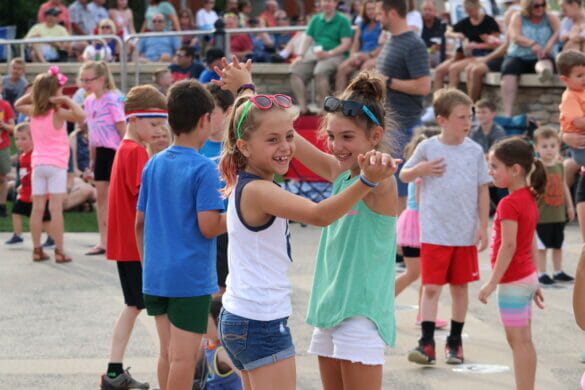 Kids dancing at Celebration at the Station