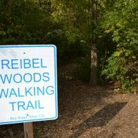 rebel woods walking trail sign