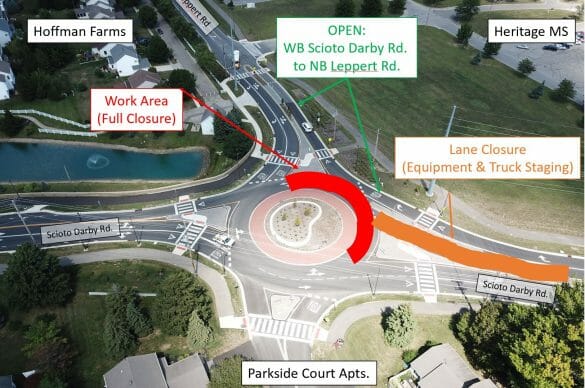 roundabout construction map