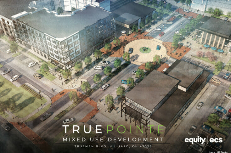 Mock up of True Pointe Mixed Use development