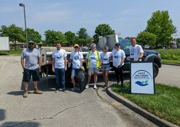 Keep Hilliard Beautiful team after after cleaning up trash