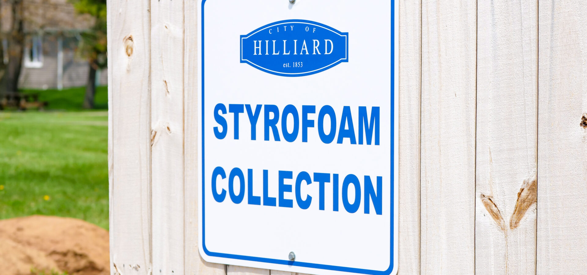 Sign for styrofoam collection