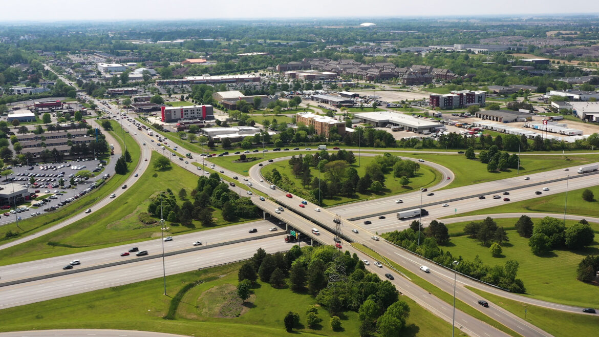Overhead shot of 270 overpass