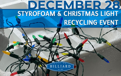 Styrofoam and lights recycling event