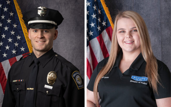 Portraits of two police officers