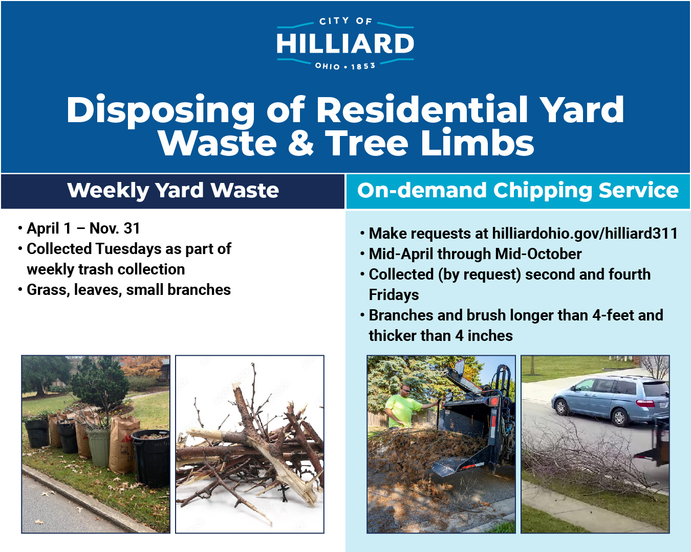 Chipper Service Now Available by Online Request City of Hilliard