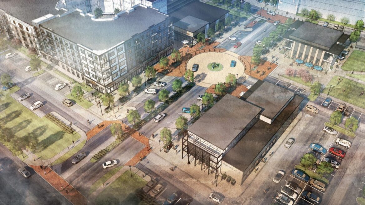 Drone view of the plans for TruPointe